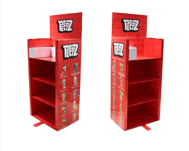 Supermarket Promotion Customized Size Floor Cardboard Corrugated Display Factory Direct Sale cardboard Display For Toy